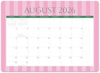 Orange Circle Studio 2027 Cabana Stripes Decorative Desk Blotter Calendar, 17-Month Desk Pad Planner, 18.75" x 13.5" Monthly Pages, Tear-Off Sheets, Notes Section for Office & Home Workspace Area by OrangeCircleStudio