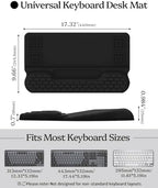 Wrist Rest for Computer Keyboard, 2 in 1 Keyboard Wrist Support Pad, Memory Foam Keyboard Riser Holder Lift Tray with Wrist Pad for Easy Typing for Office Desk, Home, School (Round Black) - Image 4