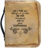 Classic Bible Cover for Women Girls Large PU Leather Bible Carrying Case Bag Scripture Book Bag Protective Stylish Church Carrying Bag, Brown by Glomenade