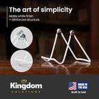 KINGDOM SOLUTIONS - 3.25" White Metal Display Stand Made in USA - 12 Pack - Image 6