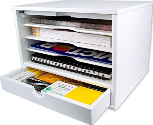 Victor W4720 Pure White Desktop Organizer by Victor