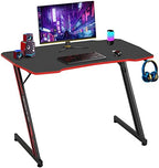 BestOffice | 39" Gaming Table | Red | Z-Shaped Computer Desk by BestOffice
