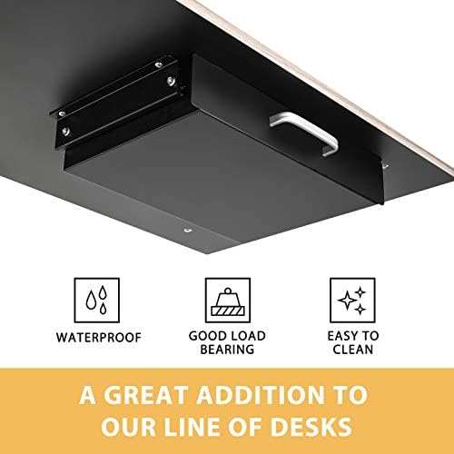 GOME Under Desk Pull-Out Drawer - Storage Organizer Office Mounted, Easy Slide-Out Pencil Drawer for Saving Space, Under Flat-Top Desk Storage Ideal for Sit-Stand Workstation - Image 4
