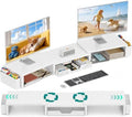 OPNICE Desk Organizer and Accessories, Computer Monitor Stand Riser with Drawer and 2 Pen Holders, Laptop Stand, Office Desk Accessories for Office Supplies, White by OPNICE
