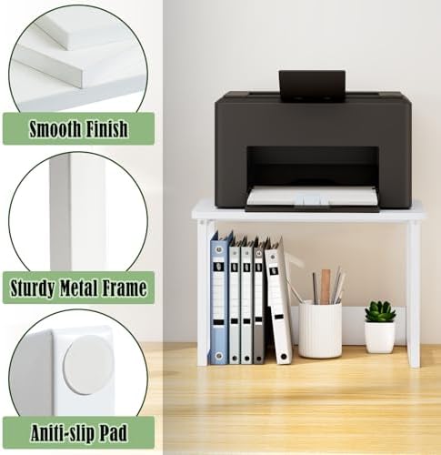 MARTY Printer Stand for Desk, Desktop Shelf Printer Riser for Home Office - Image 5