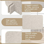 6 Pcs Acoustic Desk Divider Partition Privacy Panel 24 x 24",Light Camel - Image 3