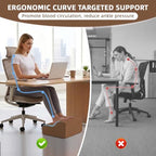 Foot Rest for Under Desk at Work,2-Tier Footrest with Handle Brown - Image 4