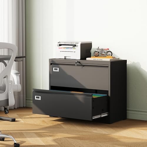 DEVAISE 2 Drawer Lateral File Cabinet, Assembly Required - Image 2