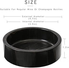 Marble Wine Bottle Coaster Champagne Bottle Absorbent Cork Holder Black - Image 2