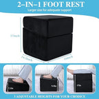 Under Desk Foot Rest, ROYALAY Ergonomic Office Footrest with 3 Adjustable Heights, High-Density Memory Foam Leg Rest for Home, Travel, Airplane with Washable Cover - Image 2