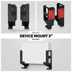 BRAINWAVZ Laptop Wall Mount and Headphone Hanger Holder, Adhesive & Screw-in, 3" Wide for Modem, Router, Mesh, TV Cable Box, Network Switch & More, Black - Image 6