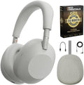 Sony WH-1000XM6/S Best Wireless Noise Canceling Headphones, Platinum Silver Bundle with Deco Essentials Exclusive CPS 26 Month Protection Pack | Official USA Partner Model by Unknown
