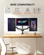 ErGear Triple Monitor Mount for 13-27 inch Screens, Triple Monitor Arms with USB,3-Monitor Stand Holds 17.6 lbs/Arm – Tilt, Swivel & Rotate - Image 2