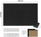DAHAPYBOO Cork Board with Linen Black,Bulletin Board 36"x24" - Image 2
