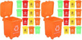 jojofuny 1.7x1.2 Inch Mini Trash Cans Toy, 20pcs Tiny Garbage Can Garbage Classification Toys for Pencil Cup Desktop Organizer Trash Truck Party Supplies (Pack of 2) by jojofuny