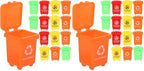 jojofuny 1.7x1.2 Inch Mini Trash Cans Toy, 20pcs Tiny Garbage Can Garbage Classification Toys for Pencil Cup Desktop Organizer Trash Truck Party Supplies (Pack of 2) by jojofuny