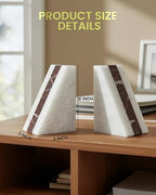 Natural White Marble Bookend 6" - Image 2