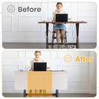 3-Pack Clamp-On Desk Dividers, 24 x 24 and 24 x 48 Inch, Oatmeal - Image 5