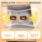 FunBy Lumbar Support Pillow,Triple Fusion Massager for Sciatica LightGray - Image 5