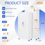 GAIOUS 71" Tall Metal Storage Cabinet with Lock and Wheels, Office Cabinet - Image 2