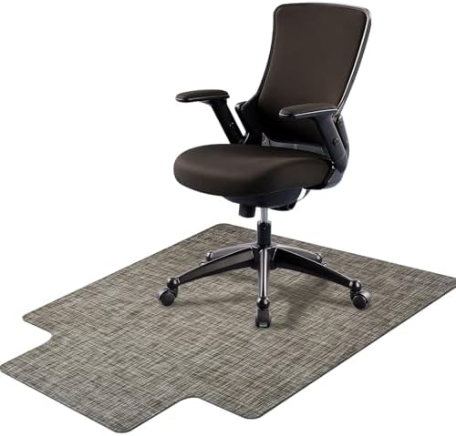 Office Chair Mat for Hardwood Floor, 36" x 48" Non-Slip Office Chair Mat for Rolling Chair, Heavy Duty Textilene Floor Protector for Hardwood Tile, Desk Computer Chair Mat for Home Office,Brown by Unknown