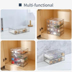 2-Piece Acrylic 8-Drawer Desktop Stacking Organizer - Image 4
