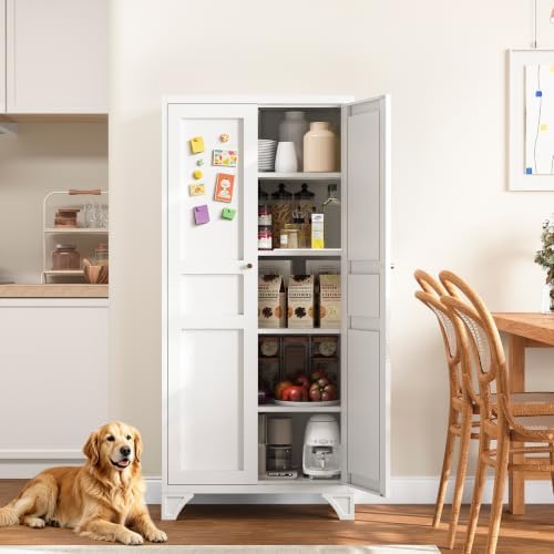 Yizosh Metal Storage Cabinet with 2 Doors and Adjustable Shelves by Yizosh
