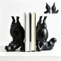 Resin Hippo Bookends Set of 2 for Bookshelf Office Desk Living Room Decor by Uchyius