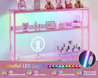 AODK L Shaped Desk Gaming Desk with LED Light & Power Outlet - Image 5