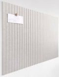 Slated Felt Bulletin Board Tiles | Cork Board Alternative for Walls | Wall Panels for Office & Home Decor | Aesthetic Pinboard & Photo Board | 12-Pack (11.8" x 11.8") with Adhesive | Ivory by DesignerManufacturerofInnovativeBulletinBoardSolutionsforHomeOffice