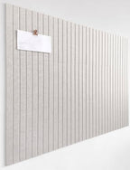 Slated Felt Bulletin Board Tiles | Cork Board Alternative for Walls | Wall Panels for Office & Home Decor | Aesthetic Pinboard & Photo Board | 12-Pack (11.8" x 11.8") with Adhesive | Ivory by DesignerManufacturerofInnovativeBulletinBoardSolutionsforHomeOffice