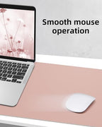 AFIING Leather Desk Pad Protector,Mouse Pad,Office Desk Mat, Non-Slip PU Leather Desk Blotter,Large Desk mat,Waterproof Keyboard mat for Office/Home/Decor (Pink,55"" x 17"") - Image 5