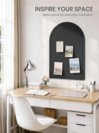 Large Arched Felt Bulletin Board 35.4''×23.6'', Black - Image 6