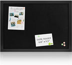 Black Cork Board Bulletin Board with Linen, Wood Framed 48" x 32" Corkboard, Office Board for Wall Decor, Wall Mounted Pin Board Picture Board with 20 Pushpins for School, Home & Office by Justdowhatyouwanttodo