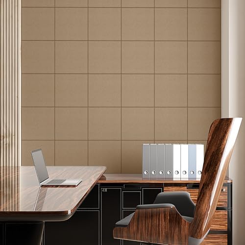 MaxGear Felt Bulletin Board 48" x 36", Tan Felt Wall Tiles Wall Decor - Image 7