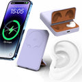 3-in-1 Magnetic Wireless Power Bank 5000mAh, Purple by Unknown