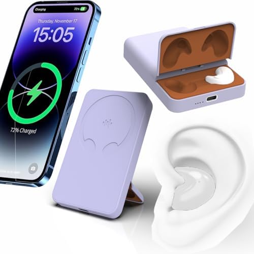 3-in-1 Magnetic Wireless Power Bank 5000mAh, Purple by Unknown