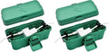 Hrensaw Small Weatherproof Electrical Connection Box(Inner 5.5 x 3 x 2.2inch),Outdoor Electrical Box,Waterproof Extension Cord Covers for Plug, Extension Cables, Holiday Lights,Green (Pack of 2) by Hrensaw