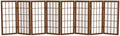 Red Lantern 26.5 in. Short Desktop Window Pane Shoji Screen - Walnut - 8 Panels by RedLantern