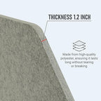 29.1" x 22.8" x 1.2" U-Shaped Desk Divider Partition, No Drill Freestanding Sound Absorbing Privacy Panel, Noise Reducing Cubicle Screen for Office Home & Classroom (Abalone) - Image 6