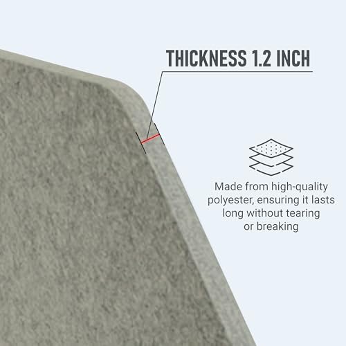 29.1" x 22.8" x 1.2" U-Shaped Desk Divider Partition, No Drill Freestanding Sound Absorbing Privacy Panel, Noise Reducing Cubicle Screen for Office Home & Classroom (Abalone) - Image 6