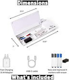 Garood Desktop Whiteboard with Wireless Charger Adapter Included Desk Buddy Charging Desktop Whiteboard Keyboard Glassboard Dry Erase Board Dry Erase Accessories 15.8X7X2 inches - Image 6