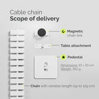 VALU Under Desk Cable Organizer, 49in - White, with Magnet - Image 6