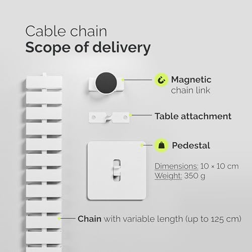 VALU Under Desk Cable Organizer, 49in - White, with Magnet - Image 6