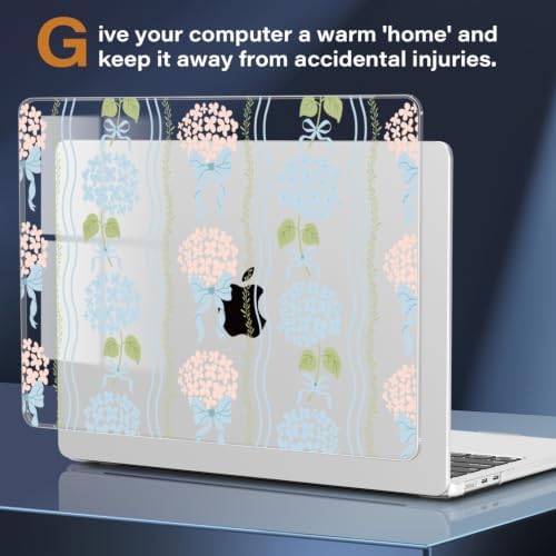 CISSOOK for MacBook Air 13.6 inch Case M2 M3 M4 M5 Blue Bow - Image 6