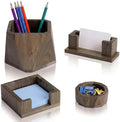 Sabary 4 Pcs Office Desk Accessories, Walnut Desk Organizer Set by Sabary