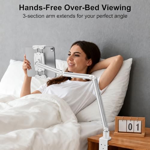 Portable Monitor Stand 15.6", Heavy Duty Tablet Arm Mount with Desk Clamp - Image 2