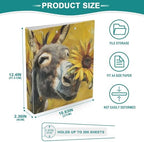 Donkey with Sunflower 3 Ring Binders 1.5 Inch Clear View Three Ring Binders Versatile Binder for Work School Office Supply 1 Pack - Image 5