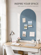 Fluxynara Large Arched Felt Bulletin Board 47.2''×25.5'', Coastal Haze - Image 6
