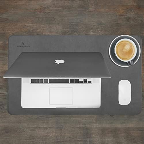 Gallaway Leather Desk Mat,Desk Writing Pad - Office Desk Pad, Medium 24" x 14" Gray, Desk Mats on Top of Desks, Gift Ready Elegant Computer Desk Mat Desk Cover Desk Pad Protector PU Leather - Image 7